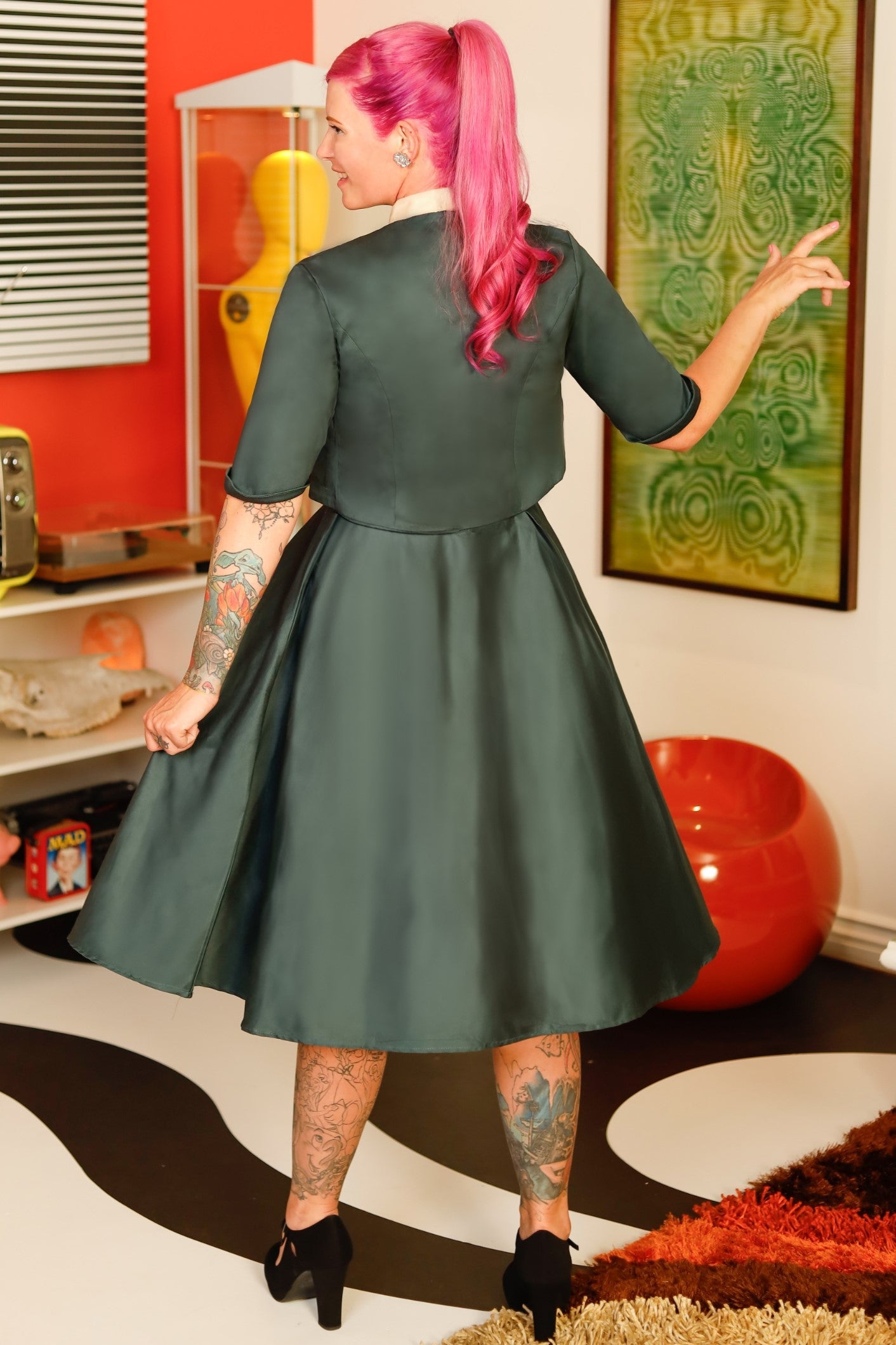 Lisette Dark Green Bolero Jacket