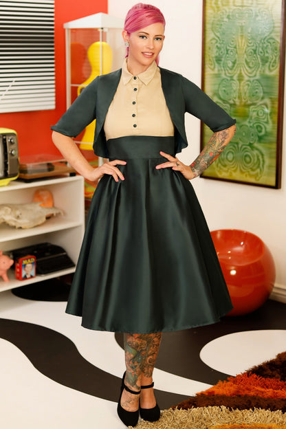 Lisette Dark Green Bolero Jacket
