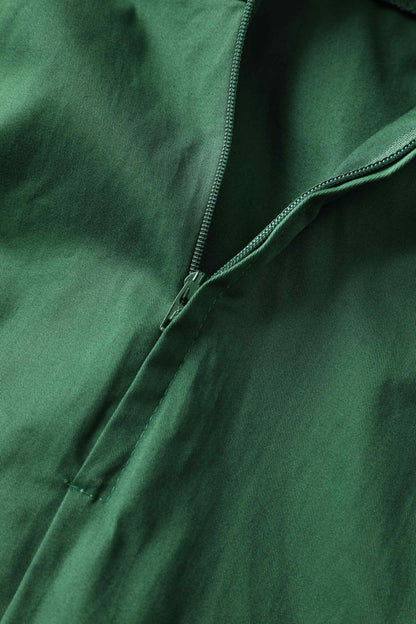 Darlene Green Roll Collar Circle Dress
