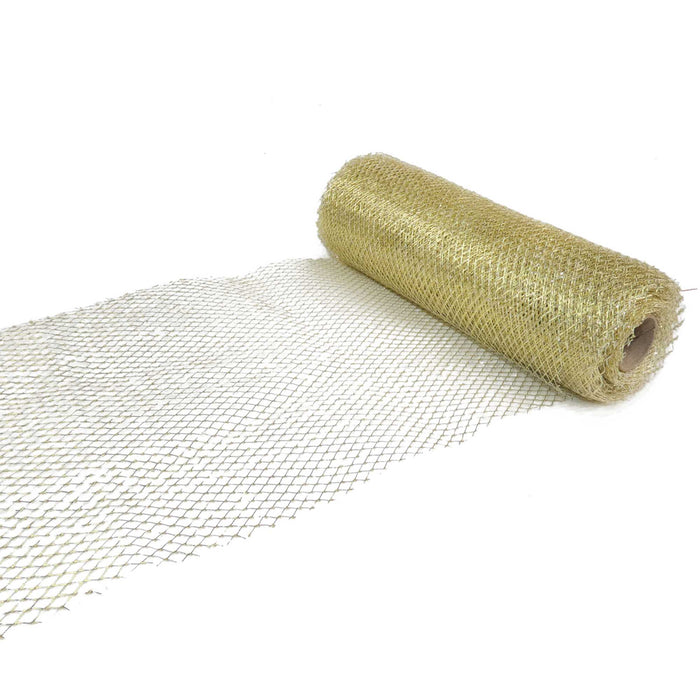 Deco Mesh Metallic Gold 25cm x 9m