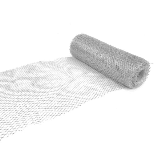 Deco Mesh Metallic Silver 25cm x 9m