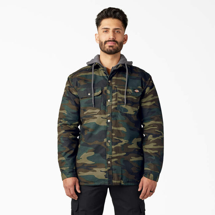 Dickies Water-Repellent Duck Hooded Shirt Jacket