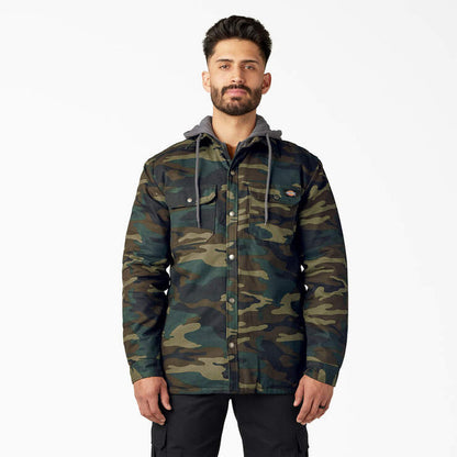 Dickies Water-Repellent Duck Hooded Shirt Jacket