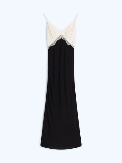 Drew Maxi Dress in Black and White