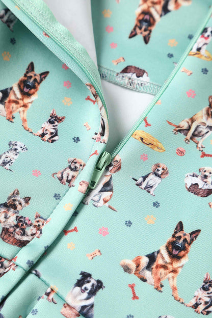 Amanda Green Dog Swing Dress