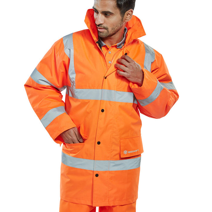Hi Vis Constructor Jacket Orange