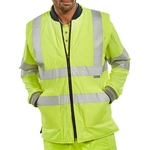 Hi Vis Reversible Bodywarmer Yellow