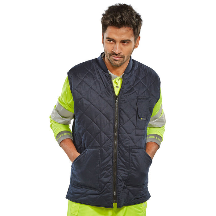 Hi Vis Reversible Bodywarmer Yellow