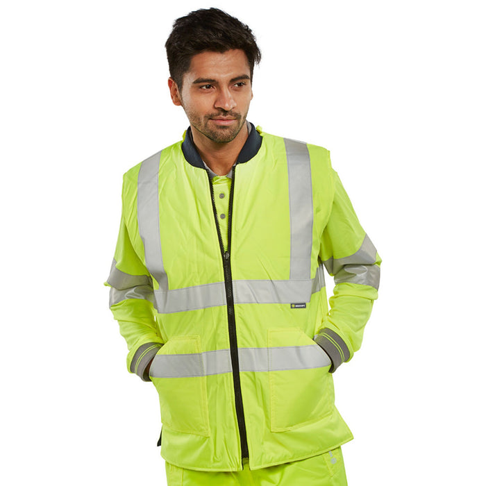 Hi Vis Reversible Bodywarmer Yellow