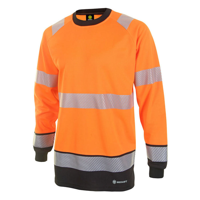 Hi Vis Two Tone Long Sleeve Top Orange