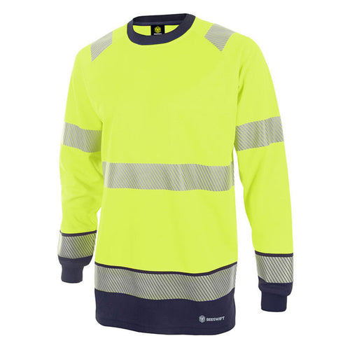 Hi Vis Two Tone Long Sleeve Top Yellow