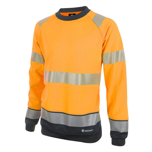 Hi Vis Two Tone Sweatshirt Orange