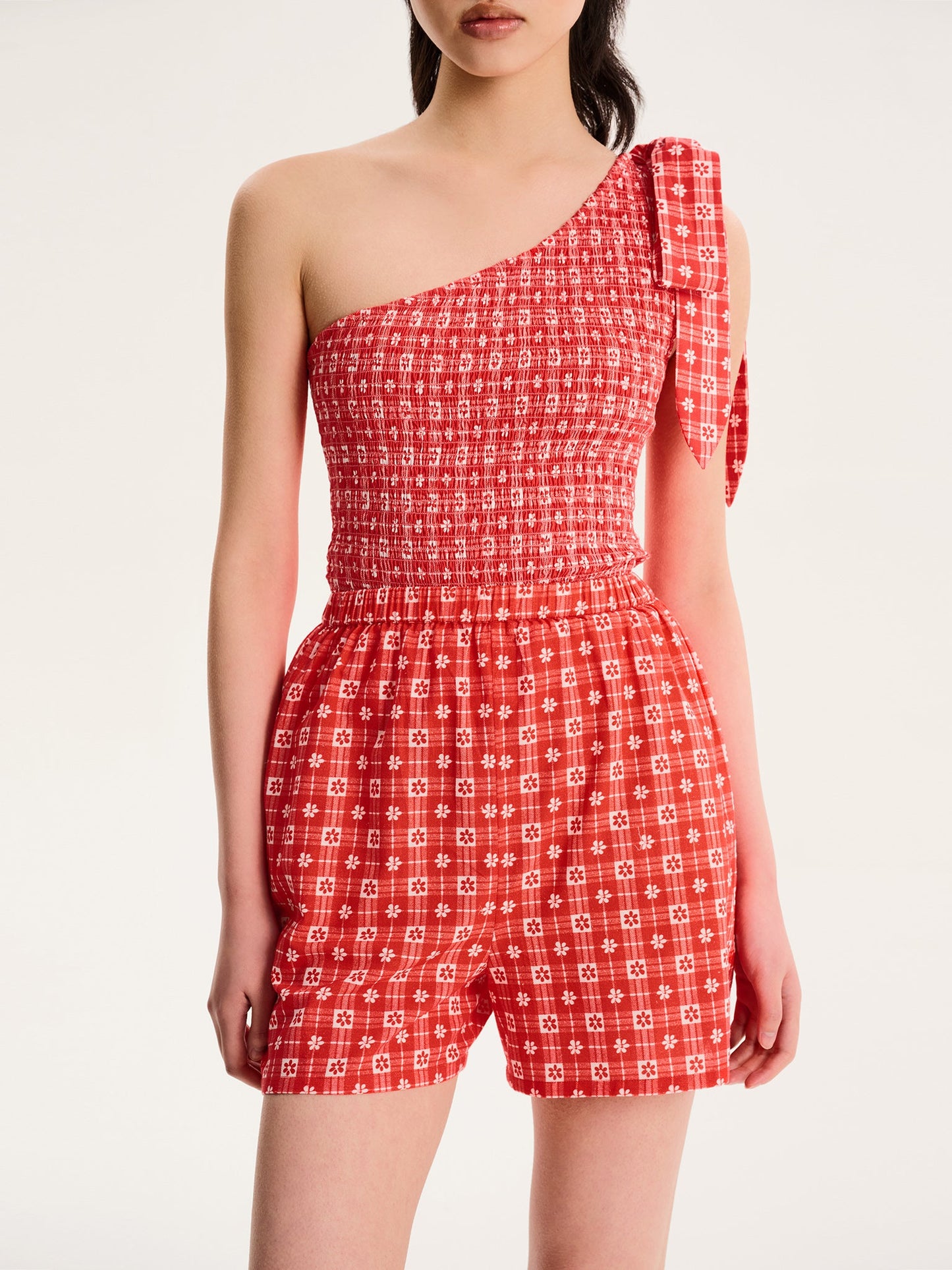 Joshua Gingham Floral Shorts