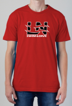 LN BOYS SWIM & DIVE ADULT ESSENTIAL CREWNECK TEE