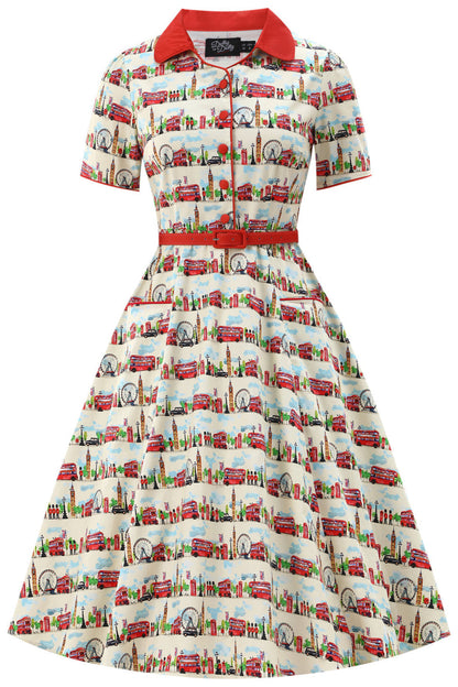 Mabel London Midi Shirt Dress In White