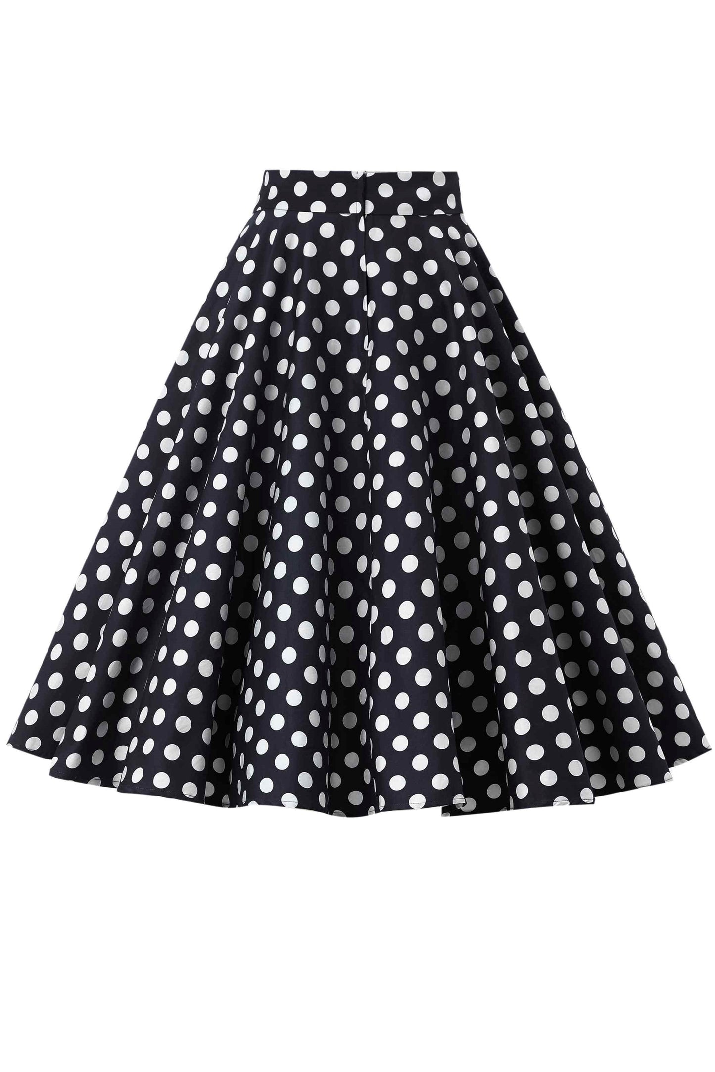 Maisie Black Polka Dot Full Circle Midi Skirt