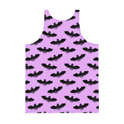 Aensland alternative men's tank top in pink with bats and crescent moons