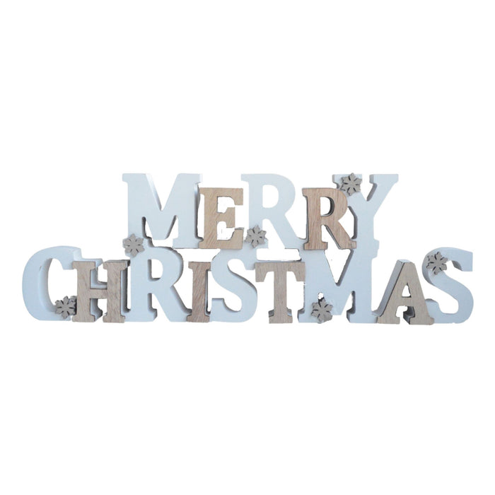 Merry Christmas Wooden Standing Sign 37cm