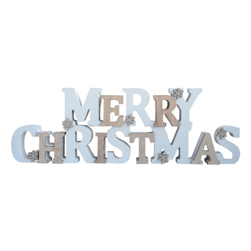 Merry Christmas Wooden Standing Sign 37cm