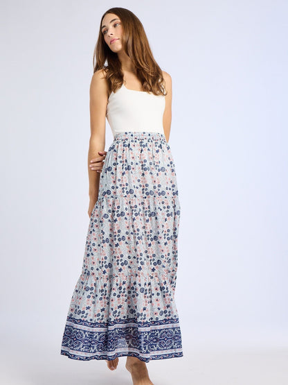 Paola Skirt in Navy Floral