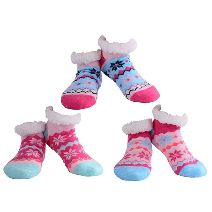 Nuzzles Ladies Shortz Star Fleece Lined Socks