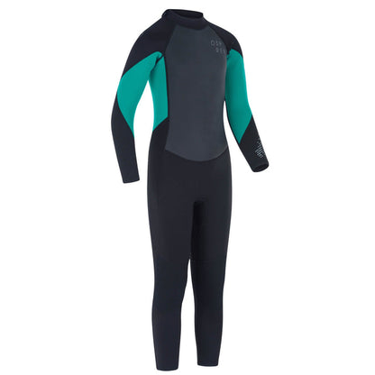Girls Black and Teal Long Wetsuit 3mm