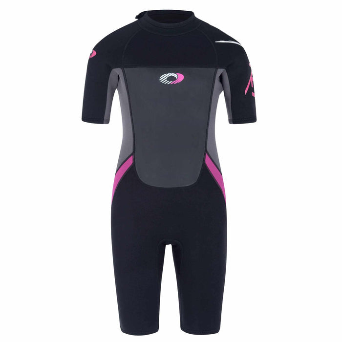 Shorty Osprey Girls Wetsuit 3mm Pink, Grey and Black