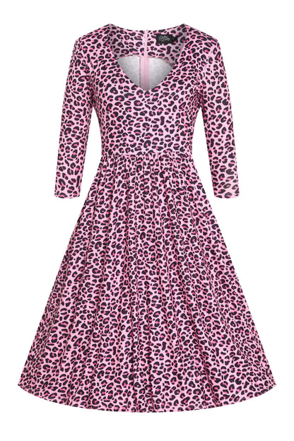 Billie Pink Leopard Print Dress