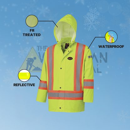 Pioneer FR Hi-Vis Waterproof Jacket with 4-Way Stretch