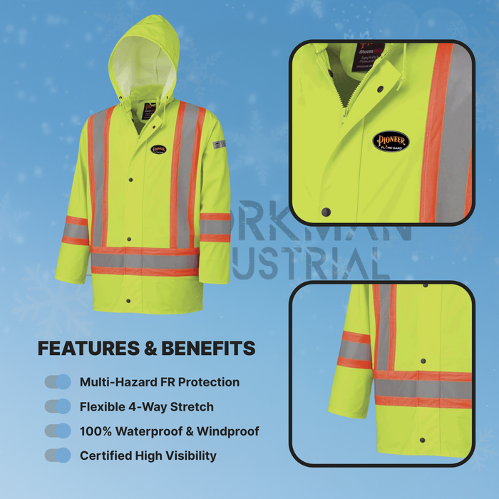 Pioneer FR Hi-Vis Waterproof Jacket with 4-Way Stretch