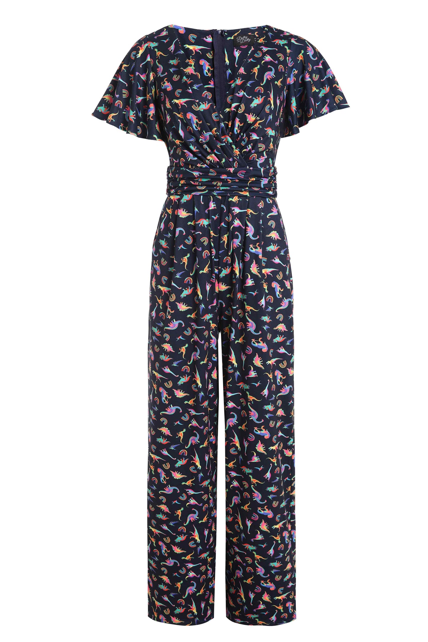 Esther Dinosaurs & Rainbow Black Jumpsuit
