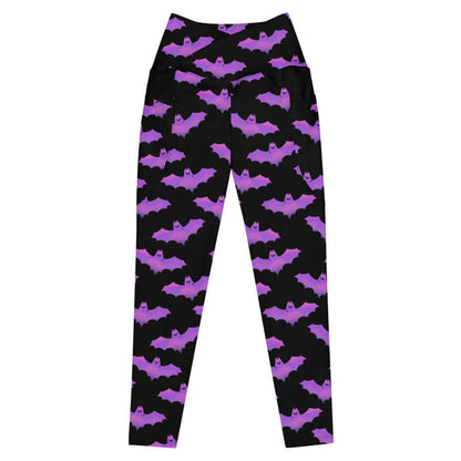 Aensland alternative leggings in pink with bats and crescent moons