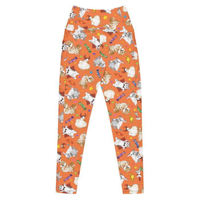 Trick or Treaters alternative premium leggings with devil ducks and vampire kitties
