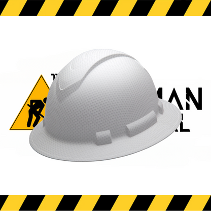 Pyramex Ridgeline full brim hard hat with a matte graphite hydro dipped finish.