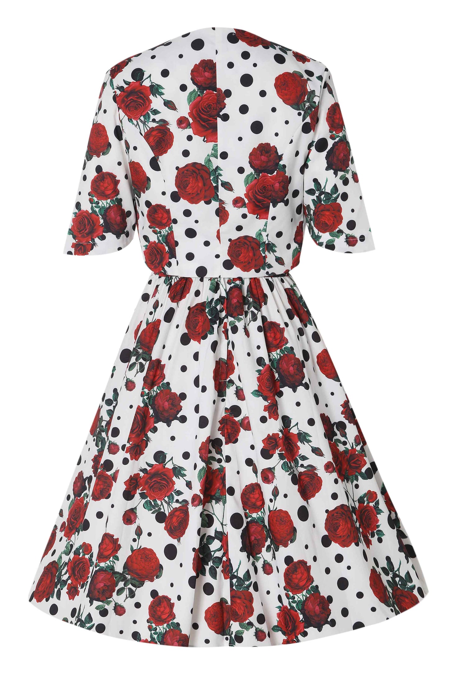 Lisette Retro Polka Dot & Rose Bolero Jacket