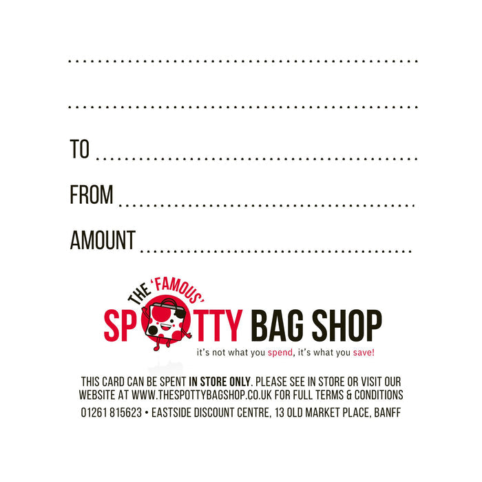 Store Gift Card - REDEEMABLE IN STORE ONLY