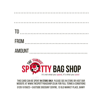 Store Gift Card - REDEEMABLE IN STORE ONLY