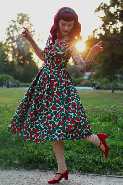 Lily Strawberry Farm Off Shoulder Dress