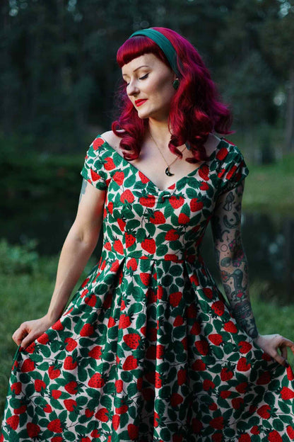 Lily Strawberry Farm Off Shoulder Dress
