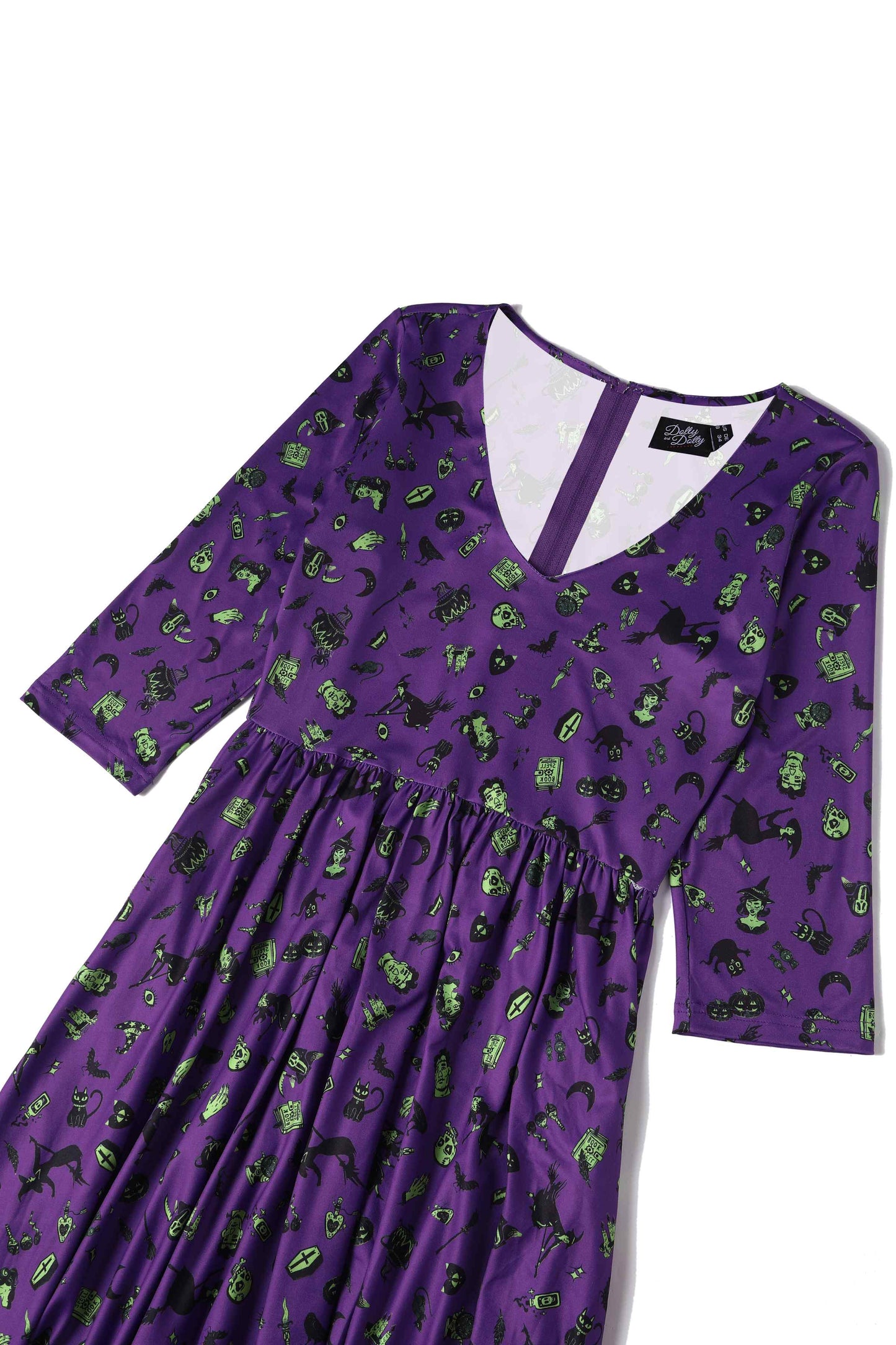 Billie Purple Wizard & Witch Long Sleeved Dress