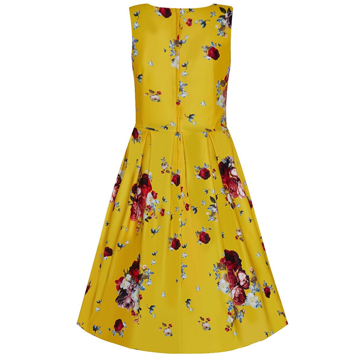 Annie Yellow Floral Swing Dress